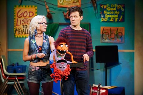 Production photograph from Hand to God at City Theatre Company.